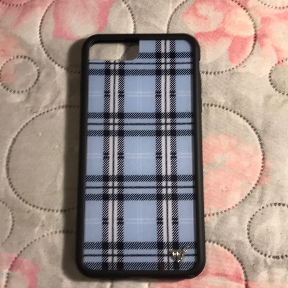 Wildflower case blue plaid
